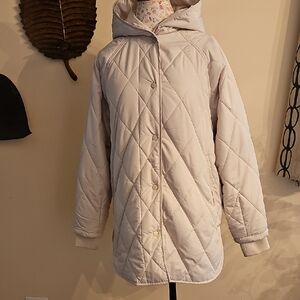 NWOT Truth Women's Quilted Hooded Jacket - Cream. Size M